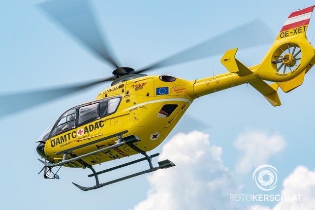 Der Notarzthubschrauber konnte den Verunglückten bergen.