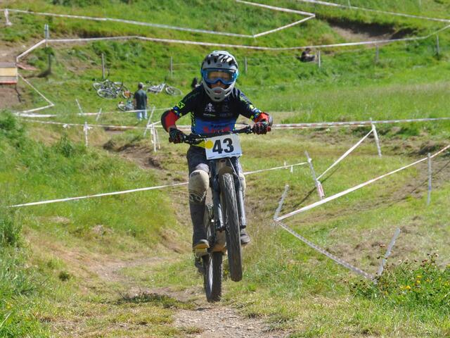 Lenny Exenberger (RU St. Johann) fuhr im U9-Bewerb auf den 3. Platz