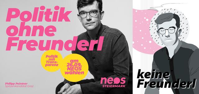 Nicht ganz so beliebt: Philipp Pointner tritt für die Neos an. | Foto: Nicole Spernbauer - Visual Art Designory 