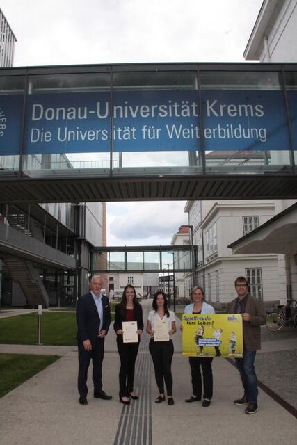 Martin Lammerhuber (K.R.N.), Bettina Schöberl (Lehrende an der MS Scheiblingkirchen), Birgit Löwenpapst (Lehrende an der MS Scheiblingkirchen), Michaela Hahn (MKM NÖ), Andreas Weiss (MKM NÖ) | Foto: MKM