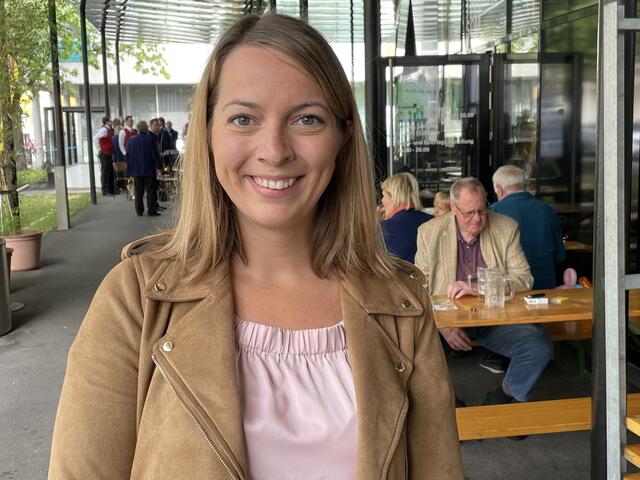 Helena Ziegler von der JVP engagiert sich für Bernhard Baier. | Foto: BRS/Diabl