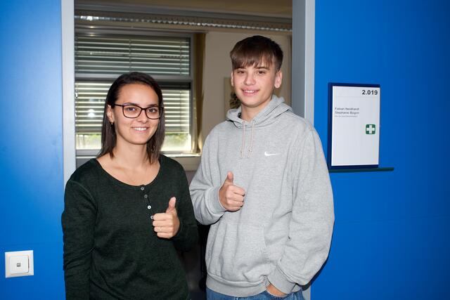 Stephanie Bogon mit ihrem Schützling Fabian Neidhardt.