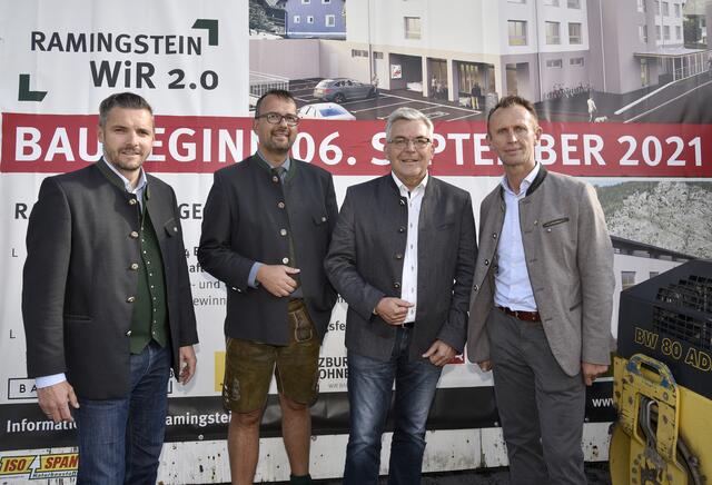 Regionalverbands Geschäftsführer Markus Schaflechner, Bürgermeister Günther Pagitsch, Landesrat Josef Schwaiger und Vizebürgermeister Leonhard Kocher.