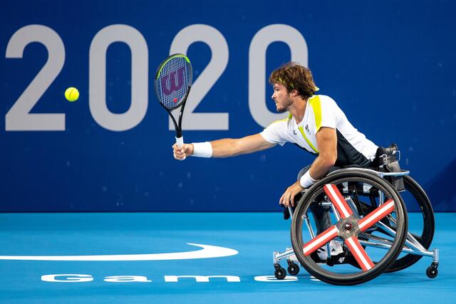 War bei den Paralympics in Tokio am Start: Rollstuhltennisspieler Nico Langmann | Foto: GEPA
