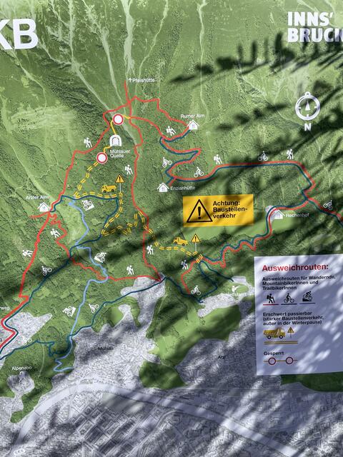 Die Bauarbeiten haben Auswirkungen auf das Naherholungsgebiet.