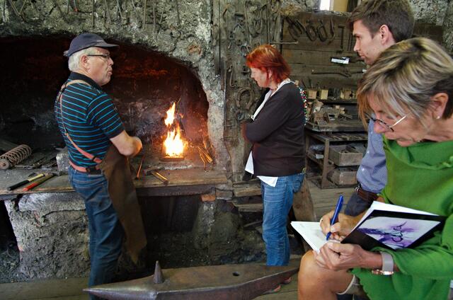 Eine Station war die Lindermayr-Schmiede in Spital am Pyhrn. | Foto: Lehnes