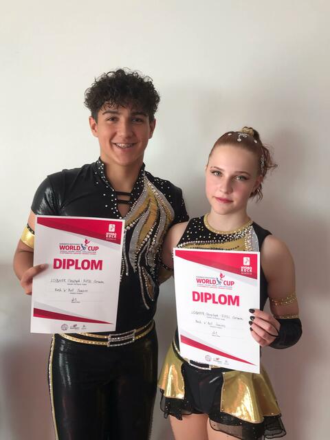 Carmen Riedl und Christoph Loibner, Platz 21 beim Junioren World Cup in Bratislava | Foto: Michaela Loibner