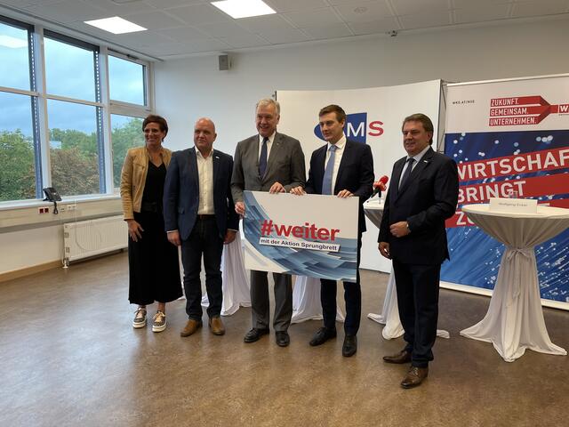 Tröstl, Wieser, Eichtinger, Hergovich und Ecker präsentieren das Projekt. | Foto: Zeiler