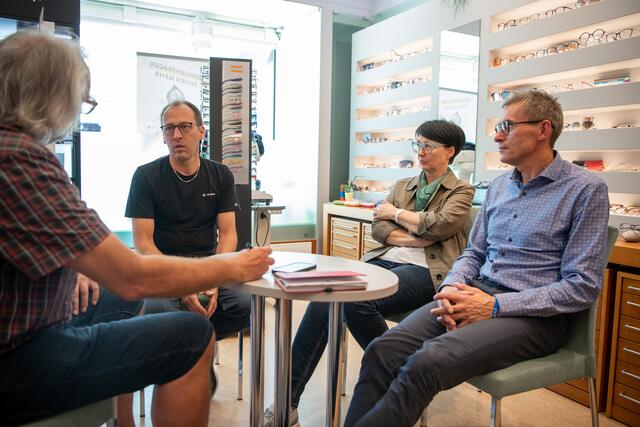 Tischgespräch mit Herbert Trippl sowie Gabriele und Kurt Machhammer. | Foto: Ekatarina Paller