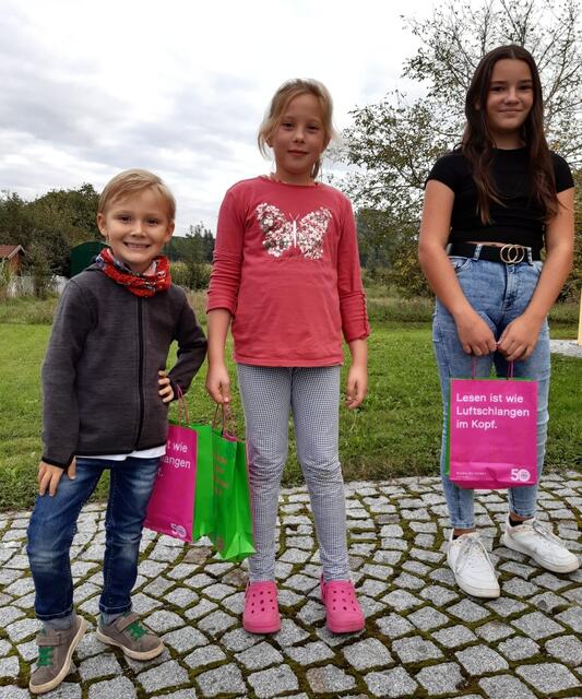 Xaver, Heidi und Paula sind die Meistleser in Kirchdorf. | Foto: Gemeinde Kirchdorf