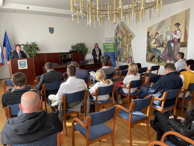 Empfang der steirischen Delegation im Rathaus der Gemeinde Opcina-Markovci.
