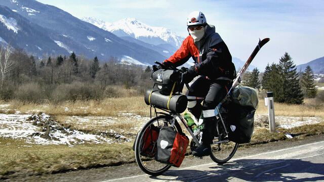 Im März 2013 radelte Stangl von Hall nach Georgien  | Foto: KK
