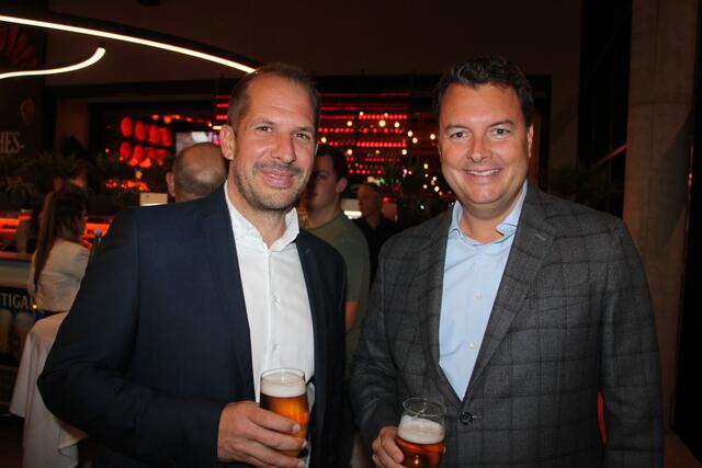 Miteigentümer vom Stadtparkquartier Rupert Vögl (l.) und Christof Papousek (Cineplexx)