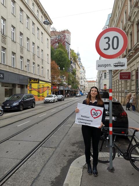 Verena Romano, Initiatorin der Petition, sieht den Erfolg in der Löwengasse als Bestärkung für andere Bürgerinitiativen.