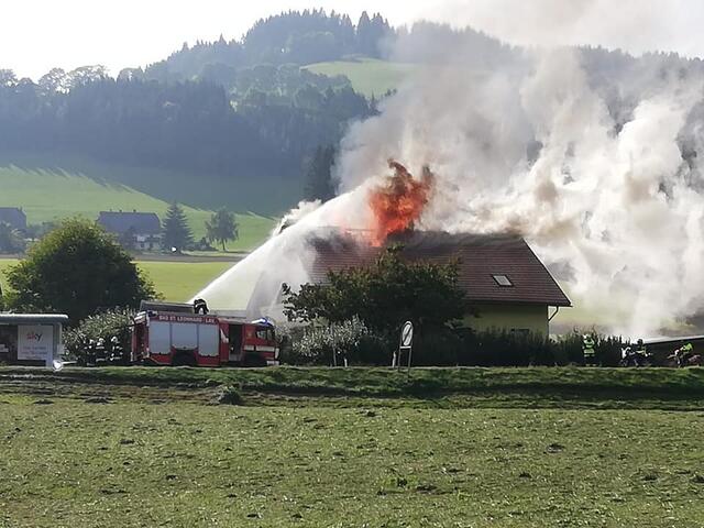 Die Brandursache steht noch nicht fest. | Foto: Joe Baumi/FF Reichenfels