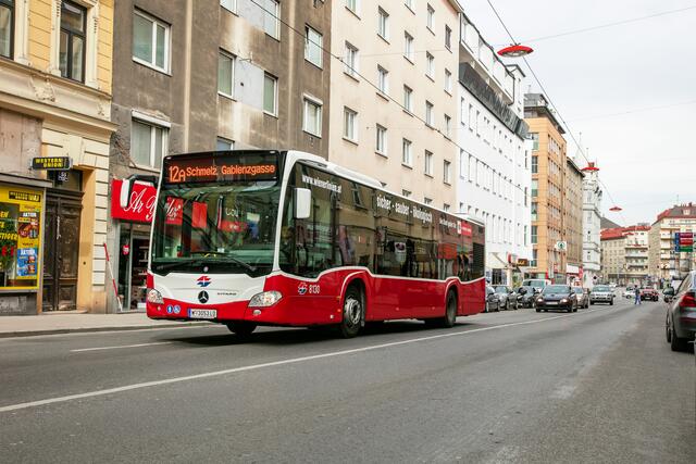 Der 12A muss in Margareten aufgrund des U-Bahn-Baus die Route ändern. | Foto: Wiener Linien/Manfred Helmer