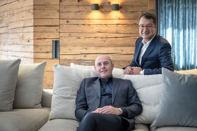 Flexform CEO Giuliano Galimberti und Martin Wetscher