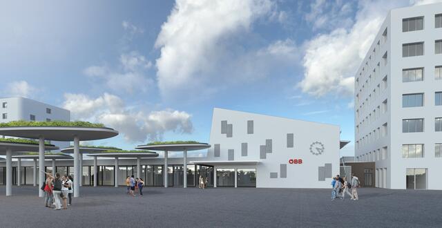 Bis Sommer 2022 werden Aufnahme- und Nebengebäude am Bahnhof Feldkirch generalsaniert, für die Kund:innen entsteht eine neue Kundensanitäranlage, ein neuer Warteraum und ein moderner Wartebereich. | Foto: ÖBB/ Schafferer architektur + projektmanagement zt-gmbh