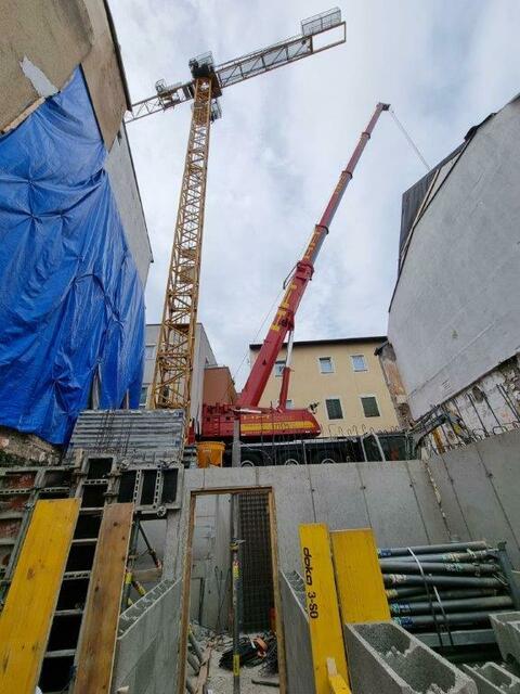 Das Bauprojekt in der Widmanngasse macht große Fortschritte: Hier entstehen hochmoderne Studio Flats.