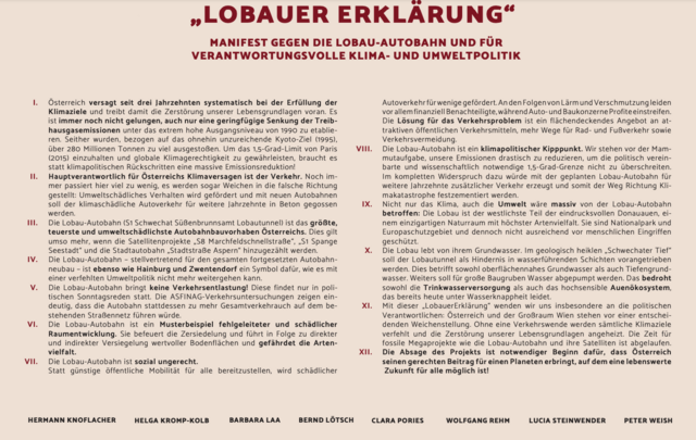 Die "Lobauer Erklärung".