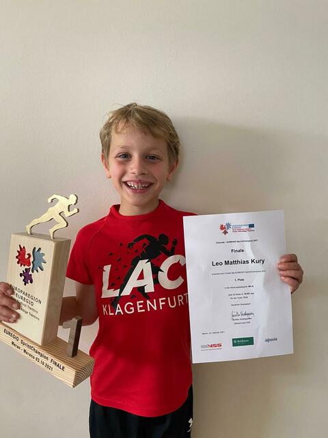 Der siebenjährige Leo Kury sprintete zum Sieg in der Alterklasse U8.