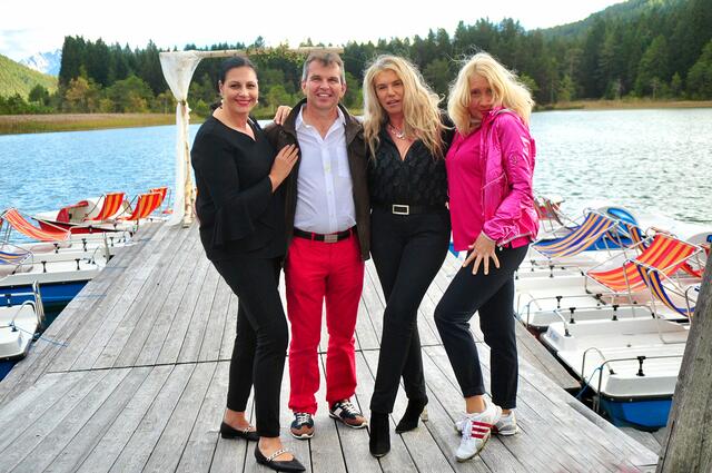 Das siegreiche Quartett der „LC-Kaiser-Maximilian-Golf-Challenge“: Yvonne Ganahl, Bernhard Wieland, Patricia Karg und Nada Maffey (v.l.n.r.)