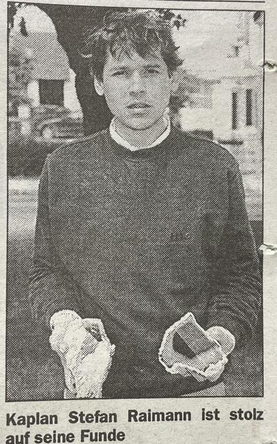 Kaplan Stefan Raiman ist auch Hobbygeologe (Bericht in der Ausgabe vom 3. Oktober 1996)
