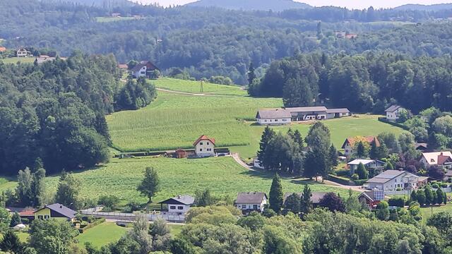 Der Großteil der Grünflächen an diesem Hang in Hitzendorf soll verbaut werden. Anrainer fürchten Verkehrszunahme und Überflutungen.