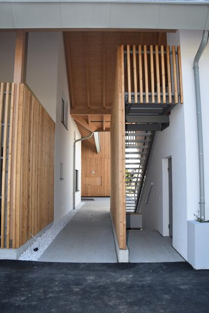 Große Teile des Gebäudes sind im Holzbau gefertigt. | Foto: Martin Wurglits