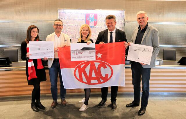 SR Corinna Smrecnik, SR Franz Petritz, Klubobfrau Julia Löschnig, Bgm. Christian Scheider und Vzbgm. Alois Dolinar.