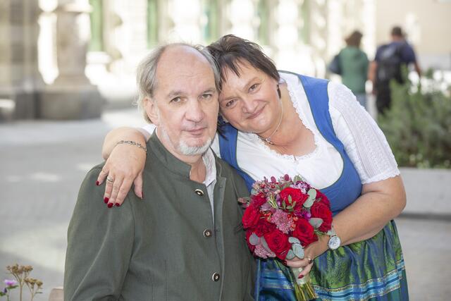 Paul Palisek und Edith Zach gaben sich in Graz das Ja-Wort.
