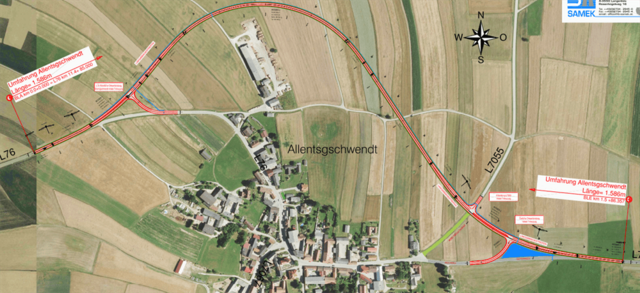 Trasse der Umfahrung Allentsgschwendt