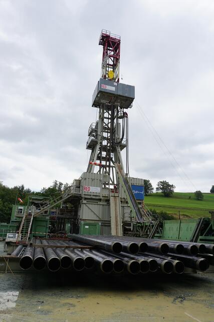 Noch bis Anfang November steht der Bohrturm im Rehgraben in Bad Loipersdorf.