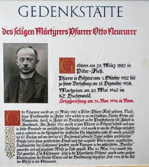 Der Tag der Seligsprechung von Otto Neururer jährt sich zum 25. Mal.