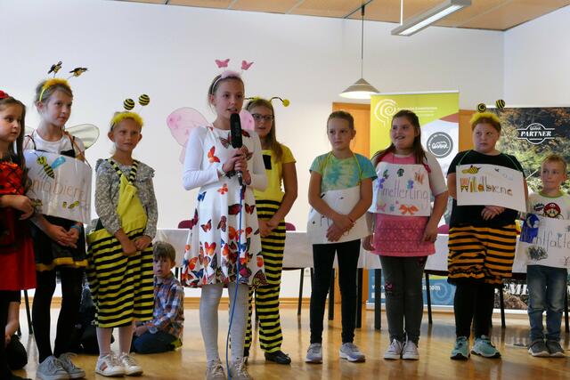Kurze Sketches zum Thema „Insekten im Schulgarten“: vorgetragen durch die Kinder der VS Gams und Wildalpen