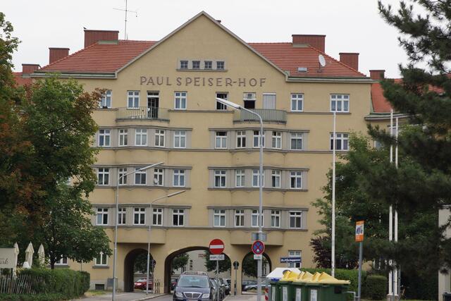 Der Paul Speiser Hof in Floridsdorf ist auch ein Gemeindebau.
