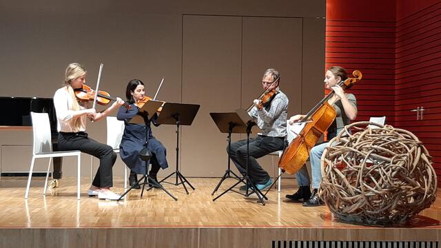 Das Familien-Quartett speilte zum Abschluss ein Stück von Joseph Haydn.