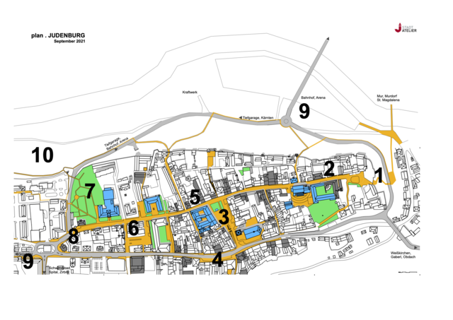 Der Plan wurde in 10 Bereiche eingeteilt. | Foto: Stadt-Atelier