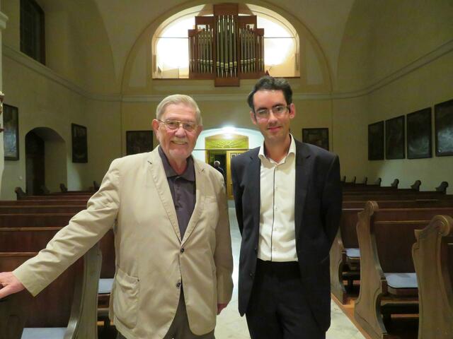 Orgelvereins-Obmann Jürgen Frank mit Domorganist Andras Lakner-Bognar. | Foto: Orgelverein Gerersdorf