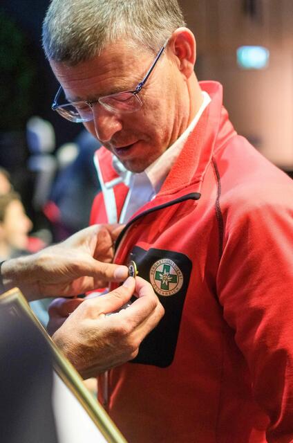 Roland Rauter bei der Verleihung des Grünen Kreuzes