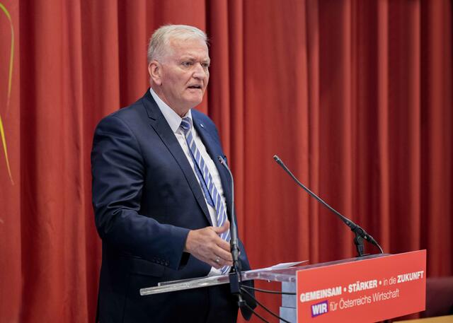 Franz Schnabl beim SWV-Verbandstag. | Foto: Gustav Morgenbesser