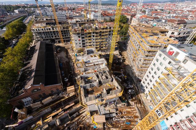 Ein Blick auf das Bauvorhaben Wolfganggasse. | Foto: Stefan Zamisch