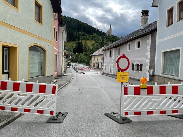 Seit Anfang August war die Murgasse nur erschwert passierbar.