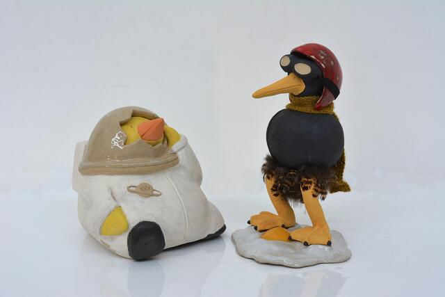 Diese beiden Trophäen gehen an die Jury- bzw. Publikumssieger des 35. Grazer Kleinkunstwettbewerbs. | Foto: Manfred Koch