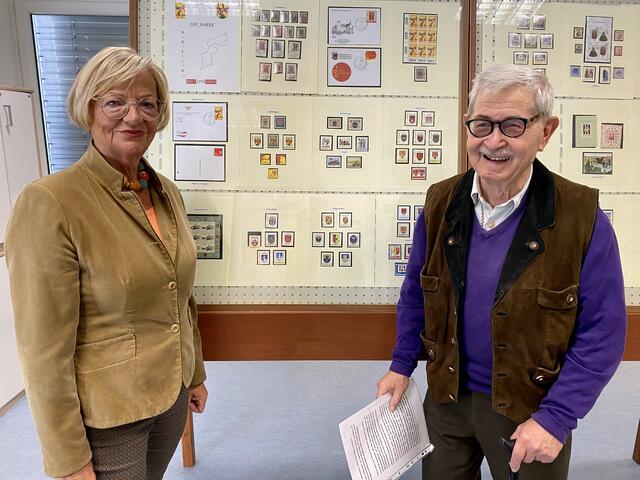 Bürgermeisterin Ingrid Salamon eröffnete zusammen mit Vereinspräsident Wolfgang Schneider die Ausstellung.