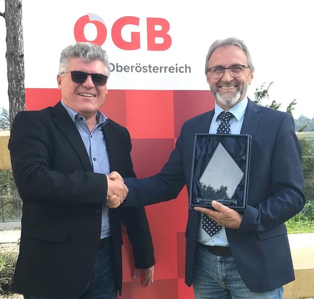 Rudolg Diensthuber (re.) mit Josef Madlmayr. | Foto: ÖGB