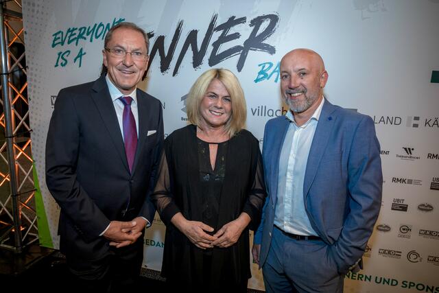 CREOS 2021: Gastgeber Volkmar Fussi, Vzbgm. Gerda Sandriesser, RMK-Prokurist Thomas Springer