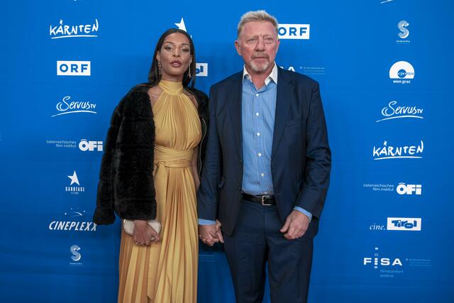 Red Carpet: Tennislegende Boris Becker mit Lillian De Carvalho Monteiro.