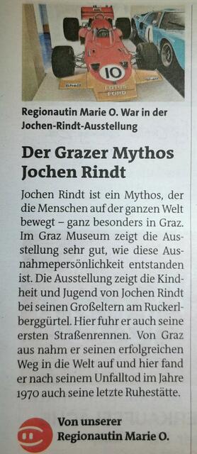 Jochen Rindt, Mythos, Graz