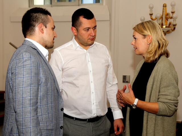 Vladimir Vlajić, Oliver Ranisavljević und Elisabeth Mayr
